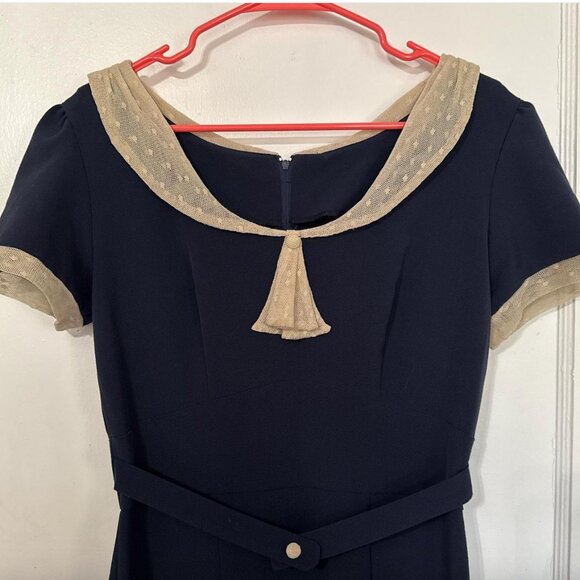 Stop Staring By Alicia Estrada Navy Blue Sailor Dress Vintage - Size Large - Picture 2 of 7